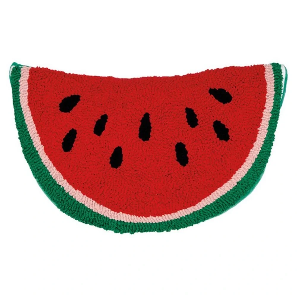 Kirkton House Large Watermelon Wedge Slice Shaped Fruit Accent Decor Pillow